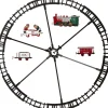 Intratuin kerstdorp treinset rood / zilver 47,1 x 7,1 x 46,1 cm 8-delig