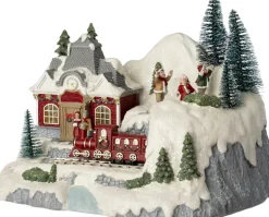 Intratuin kerstdorp treinstation 28 x 21 x 19,5 cm