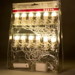 Intratuin kerstdorp verlichtingsnoer voor kersthuisjes 12 LED lampjes
