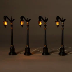 Intratuin kerstdorp verlichting lantaarn 2 x 3,5 x 10,5 cm 4 stuks