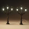 Intratuin kerstdorpverlichting lantaarn met LED verlichting 2 stuks H 11 cm