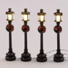 Intratuin kerstdorp verlichting lantaarn met krans H 10 cm 4 stuks