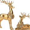 Intratuin kerstfiguur Arthur rendier goud 22 x 9,5 x 21,5 cm