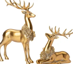 Intratuin kerstfiguur Arthur rendier goud 22 x 8,5 x 35 cm