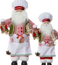 Intratuin kerstfiguur Baka kerstman wit / rood 23 x 18 x 45 cm