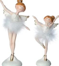 Intratuin kerstfiguur ballerina wit 9,5 x 5 x 20,5 cm