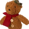 Intratuin kerstfiguur beer strikje bruin 9 x 6 x 14 cm