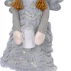 Intratuin kerstfiguur Belinda engel grijs met verlichting 21 x 14 x 56 cm
