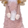 Intratuin kerstfiguur Belinda engel roze met verlichting 21 x 14 x 56 cm