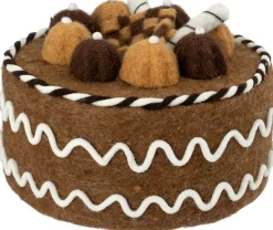 Intratuin kerstfiguur Bolo caketaart bruin D 18 H 12,5 cm