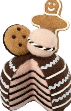 Intratuin kerstfiguur Bolo gemberkoek mannetje bruin 15,5 x 15,5 x 22 cm
