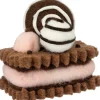 Intratuin kerstfiguur Bolo ijs sandwich bruin 13 x 9,5 x 12,5 cm
