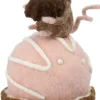 Intratuin kerstfiguur Bolo muis met cake bruin 10 x 10 x 19 cm