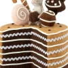 Intratuin kerstfiguur Bolo muis caketaart donkerbruin 20 x 20 x 30 cm