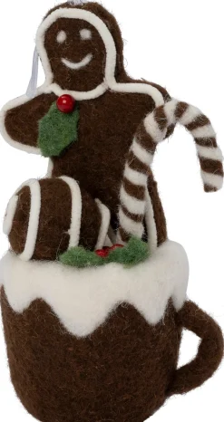 Intratuin kerstfiguur Bolo muis taart bruin 11 x 9 x 19 cm