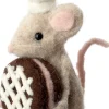 Intratuin kerstfiguur Bolo muis macaron naturel 7 x 7,5 x 14 cm