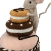 Intratuin kerstfiguur Bolo muis met cake bruin 12,5 x 12,5 x 23,5 cm