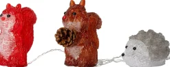 Intratuin kerstfiguur bosdieren rood / bruin / wit 21,5 x 11 x 14 cm