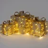 Intratuin kerstfiguur Boxa cadeau goud 20 x 20 x 23 cm