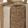 Intratuin kerstfiguur Boxa cadeau glitter goud D 15 H 17 cm