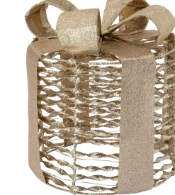 Intratuin kerstfiguur Boxa cadeau goud D 25 H 30 cm