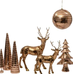 Intratuin kerstfiguur Disco rendier goud 32 x 21 x 41 cm