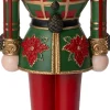 Intratuin kerstfiguur Edward notenkraker rood / groen 12,5 x 11 x 45,5 cm