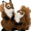 Intratuin kerstfiguur eekhoorn bruin / wit 10 x 14,5 x 13 cm