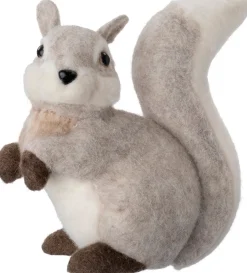 Intratuin kerstfiguur eekhoorn grijs / wit 24 x 12 x 22 cm