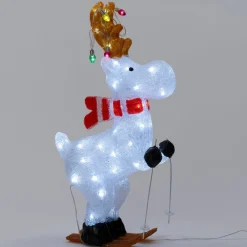 Intratuin kerstfiguur eland transparant met verlichting 29 x 18 x 56 cm