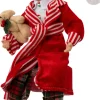 Intratuin kerstfiguur elf rood / wit 11 x 7 x 47 cm
