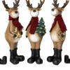 Intratuin kerstfiguur Elian rendier zittend kerstboom bruin 9,3 x 8,3 x 13,5 cm