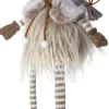 Intratuin kerstfiguur Elmi meisje muts eland bruin / wit 17 x 12 x 43 cm