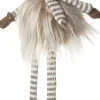 Intratuin kerstfiguur Elmi meisje muts bruin / wit 17 x 12 x 43 cm