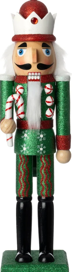 Intratuin kerstfiguur Finn notenkraker rood / groen / wit 9,2 x 8,1 x 38 cm