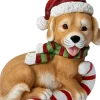 Intratuin kerstfiguur Finnor hond bruin / rood / groen 33 x 25,5 x 35 cm