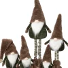 Intratuin kerstfiguur Fluf gnoom staand bruin / wit 30 x 13 x 94 cm