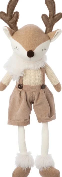 Intratuin kerstfiguur hert broek beige 17 x 13 x 61 cm