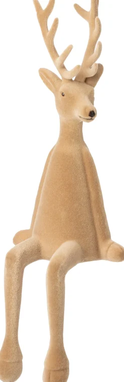 Intratuin kerstfiguur hert bruin 12,5 x 11 x 32,5 cm