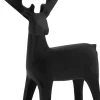 Intratuin kerstfiguur hert staand zwart 15 x 6 x 21 cm