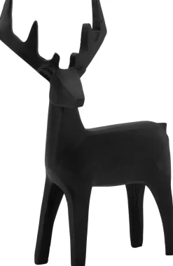 Intratuin kerstfiguur hert staand zwart 15 x 6 x 21 cm