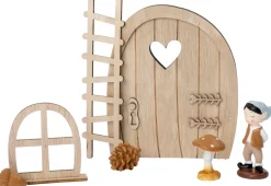 Intratuin kerstfiguur Hobb kabouter set herfst 4,5 x 0,3 x 16 cm