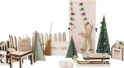Intratuin kerstfiguur Hobb kabouter set slee 7,5 x 1,6 x 15 cm