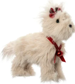 Intratuin kerstfiguur hond met bel crème 31 x 11 x 32 cm