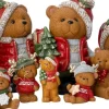 Intratuin kerstfiguur Huldra beer cadeau met verlichting 25 x 20,5 x 37,5 cm