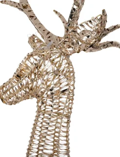 Intratuin kerstfiguur Iris rendier goud met verlichting 125 x 43 x 270 cm