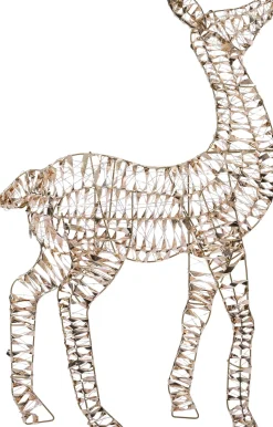 Intratuin kerstfiguur Iris rendier goud met verlichting 75 x 8 x 100 cm