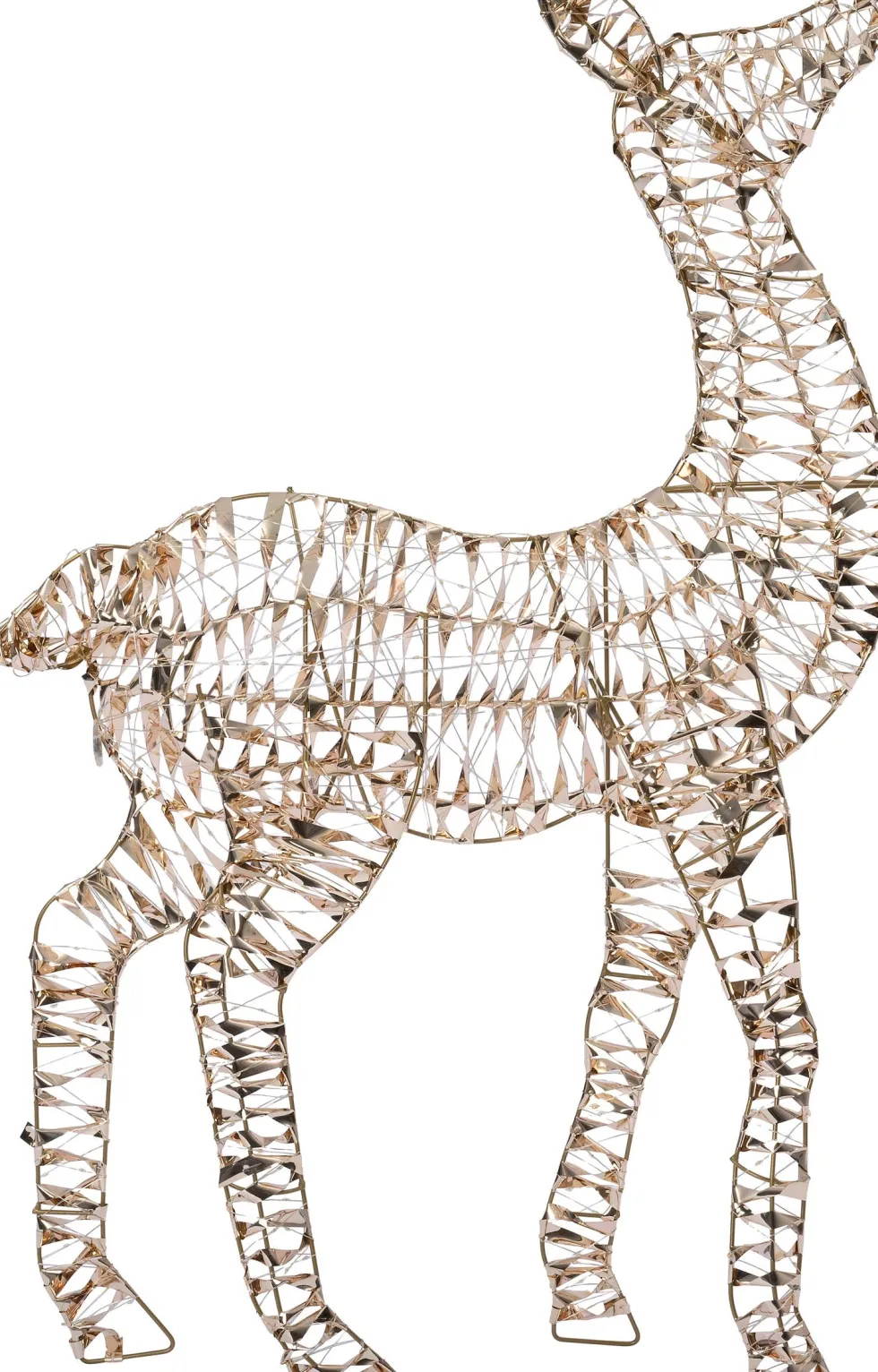 Intratuin kerstfiguur Iris rendier goud met verlichting 75 x 8 x 100 cm