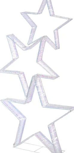 Intratuin kerstfiguur Iris sterren goud met verlichting 100 x 14 x 180 cm
