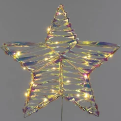 Intratuin kerstfiguur Iris ster met verlichting D 30 H 5 cm